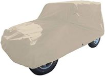 Formosa Covers | All Weather Cover for Jeep/Jeep Wrangler, CJ5, CJ7, TJ Vehicle Cover Tarp Fits 1976-2006 Models, Rain Dust Sun Protection (Taupe)