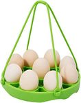 KeepingcooX Silicone Sling Egg Rack Stand with Handles For Instant Pots/Pressure Cooker/Multi-Cookers 6,8 Qt, Steamer Basket Insert for Hard/Soft Boiled Eggs/Dishes, Microwave, Plus Egg Separator