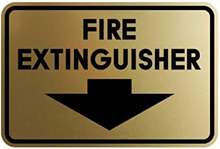 Signs ByLITA Classic Framed Fire Extinguisher (Brushed Gold) - Small