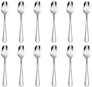 LGNTXDC 12-Piece Demitasse Espresso Spoons, 4-Inch Premium Quality Stainless Steel Mini Tiny Coffee Teaspoon Small Tea Spoon for Daily Use