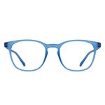 HUSTLR Lenskart As Seen On Shark Tank | Peyush Bansal Glasses | Zero Power Bluecut & Antiglare Computer Eyeglasses | Ocean Blue Full Rim Square | For Men & Women | Medium | LB E14058-W