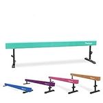 FBSPORT 8ft Adjustable Balance Beam: High and Low Floor Beam Gymnastics Equipment for Kids/Adults,Gymnastics Beam for Training,Practice, Physical Therapy and Professional Home Training with Legs