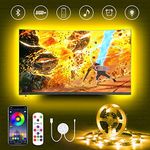 Hamlite TV Backlight for 50 55 inch TV, 11.5ft Bluetooth Led Strip Lights Sync with Music, RGB Color Changing Bias Lighting with Remote and App Control, USB Powered, for TV/PC Monitor, Gaming Room