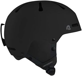 Retrospec Comstock Youth Ski & Snowboard Helmet for Kids - Durable ABS Shell, Protective EPS Foam & Cooling Vents - Adjustable Fit for Boys & Girls - Matte Black, 52-55cm Small