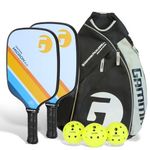 GAMMA Sports Micron Pickleball Paddles Set of 2 with 3 Outdoor Pickleballs and Sling Bag - USA Pickleball Approved, Graphite Hitting Surface, Honeycomb Core - Ideal for Beginners