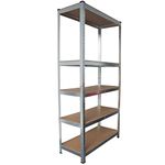 Panana 3 x 1.5m Warehouse 5 Tier Racking Shelf Heavy Duty Steel Garage Shelving Unit 180kgs Per Bay