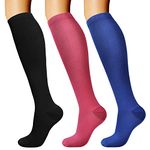 DRESHOW Compression Socks For Men & Women Best Support for Athletic Running Flight Travel Cycling