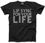 Lip Sync for Your Life - Mens and Youth Unisex T-Shirt - Drag Queen Race XL Black