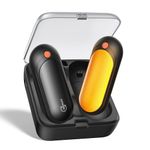J-BRAUV Electric Hand Warmers Rechargeable 2 Pack, 2000mAh Reusable Hand Warmers with Charging Case 10000mAh, 5 Levels Heat Double Sided USB C Hand Warmer Up to 24H Heating, Golf Gifts for Men Women