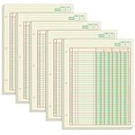 Fulmoon 5 Pack 250 Sheets Ledger Pa