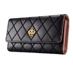 Symphonyw PU Leather Wallet Crown Women Ladies Girls Purse,Long Fashion Crown Female's Handbag Money Bag