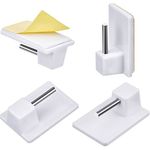 20 Packs Self-Adhesive Hooks Window Hooks Adhesive for Net Curtain Rods, White (Square Corners)