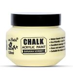 Little Birdie Home Décor Chalk Paint Banana Sorbet 120ml|Chalk Paint for Wood Furniture, Wall, Home Decor, Glass, Matte Acrylic Chalk Paint