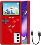 Retro Game Phone Case for Galaxy S22, Gameboy Case for Samsung Galaxy S22, Playable Gaming Case Protective Case Cover for Samsung S22 for Men and Women Red