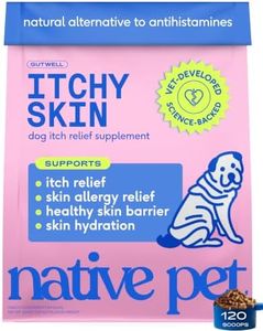 GutWell Itchy Skin - Dog Itching Skin Relief & Seasonal Allergy Itch Relief for Dogs - Promotes Skin Hydration, Elasticity & Healthy Barrier with Triple-biotic Blend, Zinc, & Vitamin E - 120 Scoops