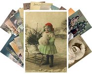 PIXILUV Vintage Christmas Greeting Cards 24pcs Antique Christmas Photo Postcards Reprint Postcard Set