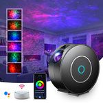 SUPPOU LED WiFi Galaxy Projector, Smart Night Light Kids Adults 3D Star Projector Light with RGB Adjustment/Voice Control/WiFi/Timer Compatible Alexa Google Assistant for Room Decor