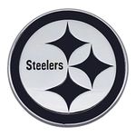 FANMATS 20866 Pittsburgh Steelers 3D Chrome Metal Auto Emblem - Steelers Primary Logo