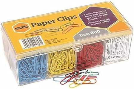 Marbig Assorted Paper Clips, 33 mm Size (Pack of 800)