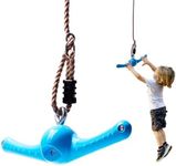 OMNISAFE Ninja-Twister Swing Spins Set, 360° Handle Twist-Kid Ninja Hang Toys, Adjustable Slackline Attachments, Playground Doorway Outdoor Backyard Toddler Swing, Exercise Coordination & Strength