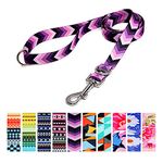 Suredoo Soft Nylon Dog Lead Leash with Colorful Patterns, Comfortable Strong Dog Training Walking Lead Leashes with 2 D-ring for Small Medium Large Dogs, 1.2m × 2.0cm (Arrow)