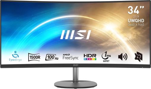 MSI 34" Curved Monitor – PRO MP341CQ Ultra-Wide Display