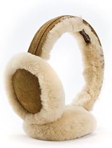 IKEPOD Women Winter Earmuffs Fluffy Sheepskin Ear Muff Cold Weather Windproof Ear Warmers Outdoor Fleece Ear Covers