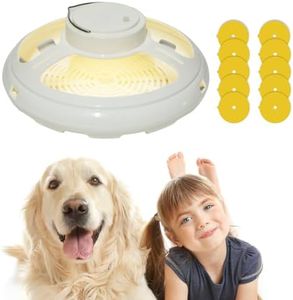 Flea Traps for Home, Flea Lamp with 10 Sticky Discs Natural Insect Traps Non-toxic for Flea Flies Mosquitoes Bedbugs Flying Insects, Flea Treatment for House, USB Lamp Warm and Purple Light Modes