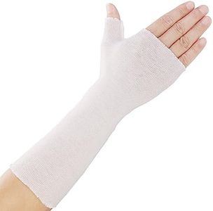 Willcom Hand Socks for Splint (Pack of 10) Wrist and Thumb Spica Wrap Liner,Arm Cast Cover Cotton Stockinette Sleeve for Under Brace for Women Men(Medium,3.23x12 inch)