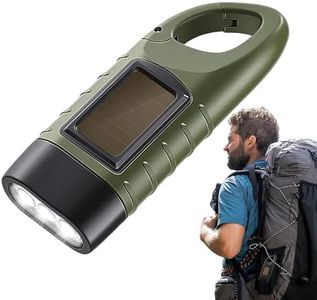 Hand Crank Flashlight - Rechargeable LED Survival Flashlight with Crank,Compact LED Lamp Handheld for Survival Camping Sports Outdoor Hiking Activities