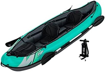 Bestway Hydro Force 2 Person Inflatable Kayak | Ventura Kayak Set with Hand Pump, Paddles and Storage Bag, Turquoise, 86 x 333 x 113 cm