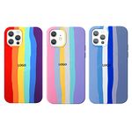 Rainbow Cases & Covers Liquid Silicon Inner Cloth Soft Case Compatible For iPhone 6/7/SE2020/X/Xs/Xr/11/11 Pro/11 Pro Max/12/12 Mini/12 Pro/ 12 Pro Max Soft Matte Finish (Blue, iPhone 12 Mini)