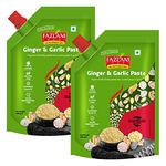 FAZLANI FOODS Fresh Ginger and Garlic Paste Ready to Use Thick Coarse for Cooking Paste, Gluten Free, Pack of 2, 500GM Each