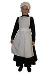 Brigitta Girls Victorian Edwardian Maids Pinafore Apron and Mop Hat Fancy Dress Costume