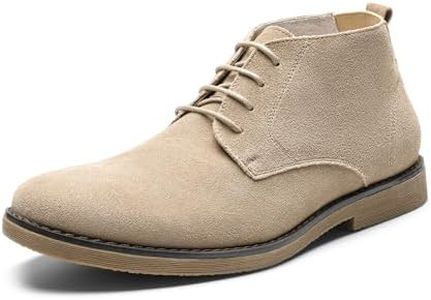 Bruno Marc Men's Chukka Natural Suede Leather Chukka Desert Oxford Ankle Boots Size 8.5 M US