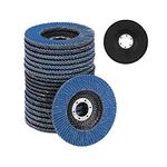 YORKING Flap Discs 115mm 20 Pack Grinding Sanding Disc Aluminum Sanding Wheels 40 60 80 120 Mixed Grit Oxide Abrasives Grinding Disc for Angle Grinders