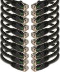 iMBAPrice 3' Cat5e Network Ethernet Patch Cable, 10 Pack, Black (IMBA-CAT5-03BK-10PK)