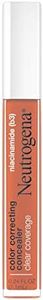 Neutrogena Clear Coverage Color Correcting Concealer Makeup, Lightweight Concealer with Niacinamide for Dark Spots, Oil-, Fragrance-, Paraben- & Phthalate-Free, Deep Peach, 0.24 fl. oz