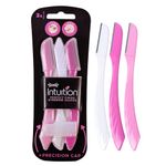 WILKINSON SWORD - Intuition Eyebrow Shaper for Women | Facial Hair Remover and Trimmer | Exfoliating Dermaplaning Tool | Pack of 3 Disposable Razors