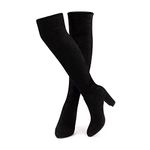 Knee High Boots Women Thigh High Boots Long Boots Sexy Over The Knee Boots Flexible Winter Boots Warm Suede Winter Shoes C Black UK 5