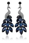 YouBella Jewellery Valentine Collection AAA Swiss Zircon Peacock Earings Fashion Earrings for Girls and Women (Blue)