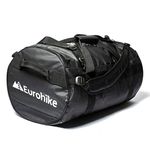 Eurohike Transit Hybrid Duffel Bag with Multiple Carrying Options, Holdall, Cargo, Rucksack, Backpack, Bag for Men & Women, Large, Durable, Travel, Luggage, Weekend, Sports, Black (Black, 65 Litre)
