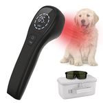 iKeener Pet/Vet Therapy Device,Cold Laser Therapy Relieve Animal's Muscle Joint Pain,Portable Handheld Red Light Therapy Device,with 650nm and 808nm Wavelength,for Horses,Dogs,Cats and Others (Black)