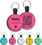 MYLUCKYTAG Personalized Pet ID Tags Dog Tags - Silent Silicone QR Code ID Tags - Pet Online Profile - Send Pet Location Alert Email When Scanning