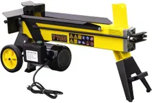 7 Ton Electric Log Splitter, Portable Hydraulic Firewood Splitting with 15Amp Motor for Home Heating & Outdoor Use, Compact Horizontal Power Wood Splitters Machine for Backyard, Garage or Cabin-Yellow