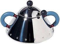 Alessi Michael Graves Sugar Bowl and Spoon, Silver/Blue