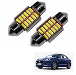 Asryd Car Interior 12 SMD Extremely Bright Dome LED Interior Roof Light Reading Bulb Lamp For Maruti Suzuki Dzire (5W, White, 2 Pcs)