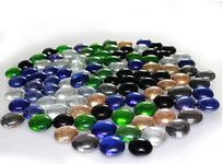 Kapoor pets Marble Pebbles (Dia: 0.6-0.7 inch,) 450 Gram Regular Round Fire Glass Pebbles (Multicolor 0.45 kg)