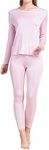 Paradise Silk Pure Silk Knit Women Thermal Long Johns Set (Large, Rubber Red)