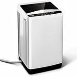Portable Washing Machine -360° Waterfall Small Wash Machine For Bathroom, 55dB Quite Level, 0.9 Cu.ft,Child Lock, Compact Home Laundry Washer for Apartment, Dorms,RVs,White